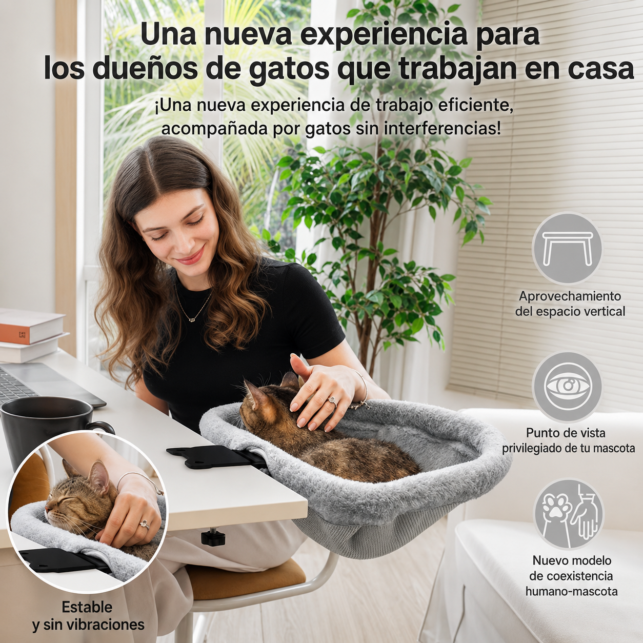 Cama para gato acoplable